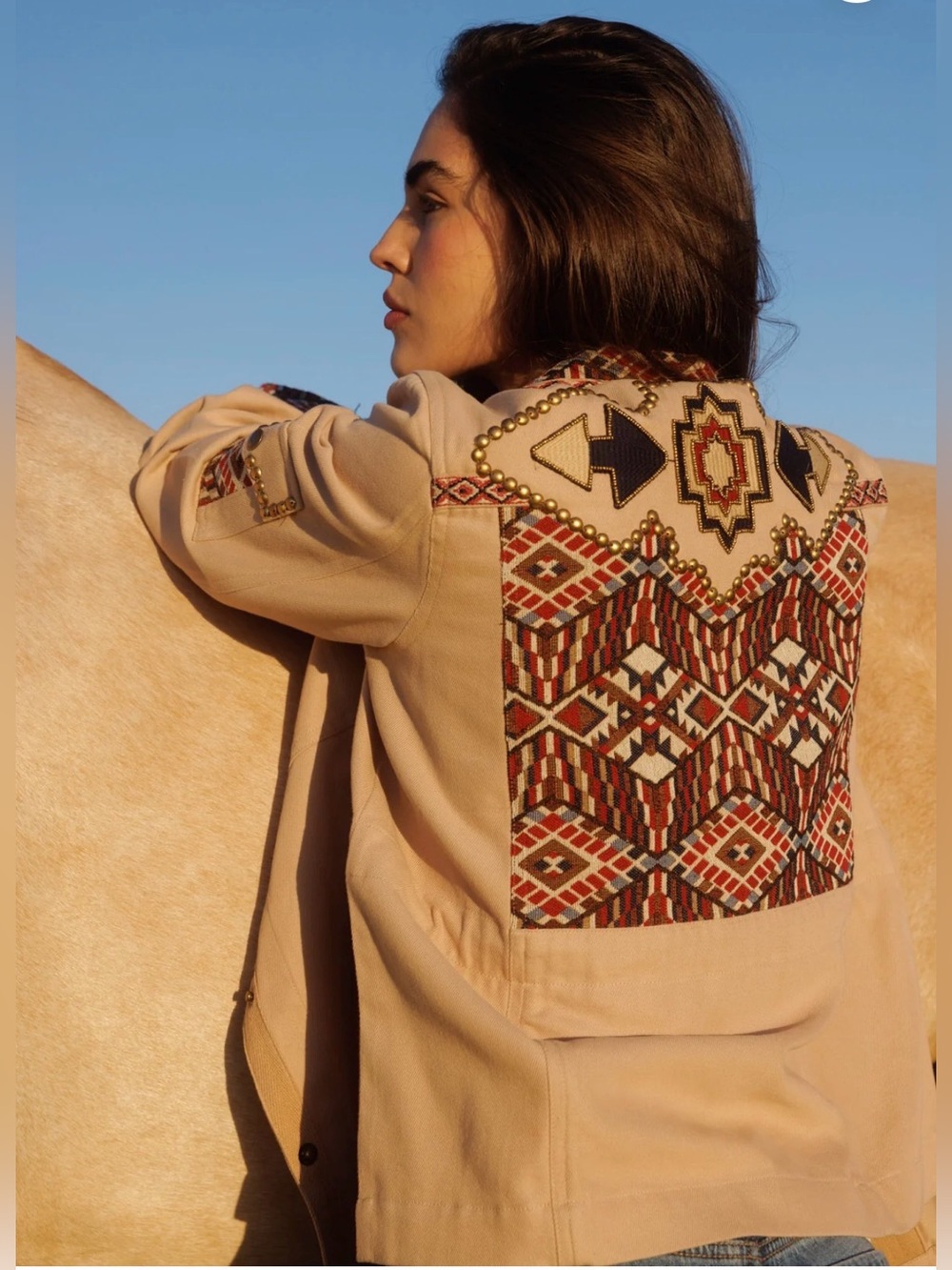 🤎✨ IDYLLWIND Autumn Embroidered Utility Jacket Medium Boho Western ✨🪶
